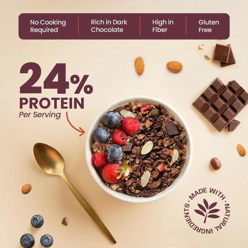 High Protein Dark Chocolate & Cranberry Muesli 1kg - Image 4