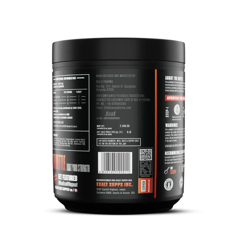 The Mettle Tri Creatine 300gm (Unflavoured) - Image 2